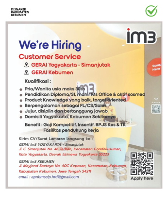 Lowongan Kerja APN (IM3) – Posisi Customer Services