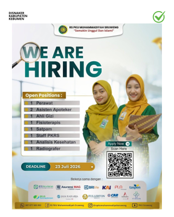 Lowongan Kerja RS PKU Muhammadiyah Sruweng