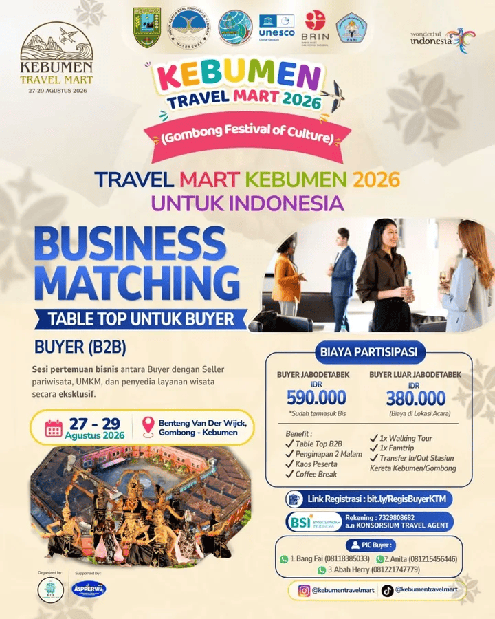 Kebumen Travel Mart 2026 Hadirkan Business Matching, Buka Peluang Kerja Sama Pariwisata dan UMKM