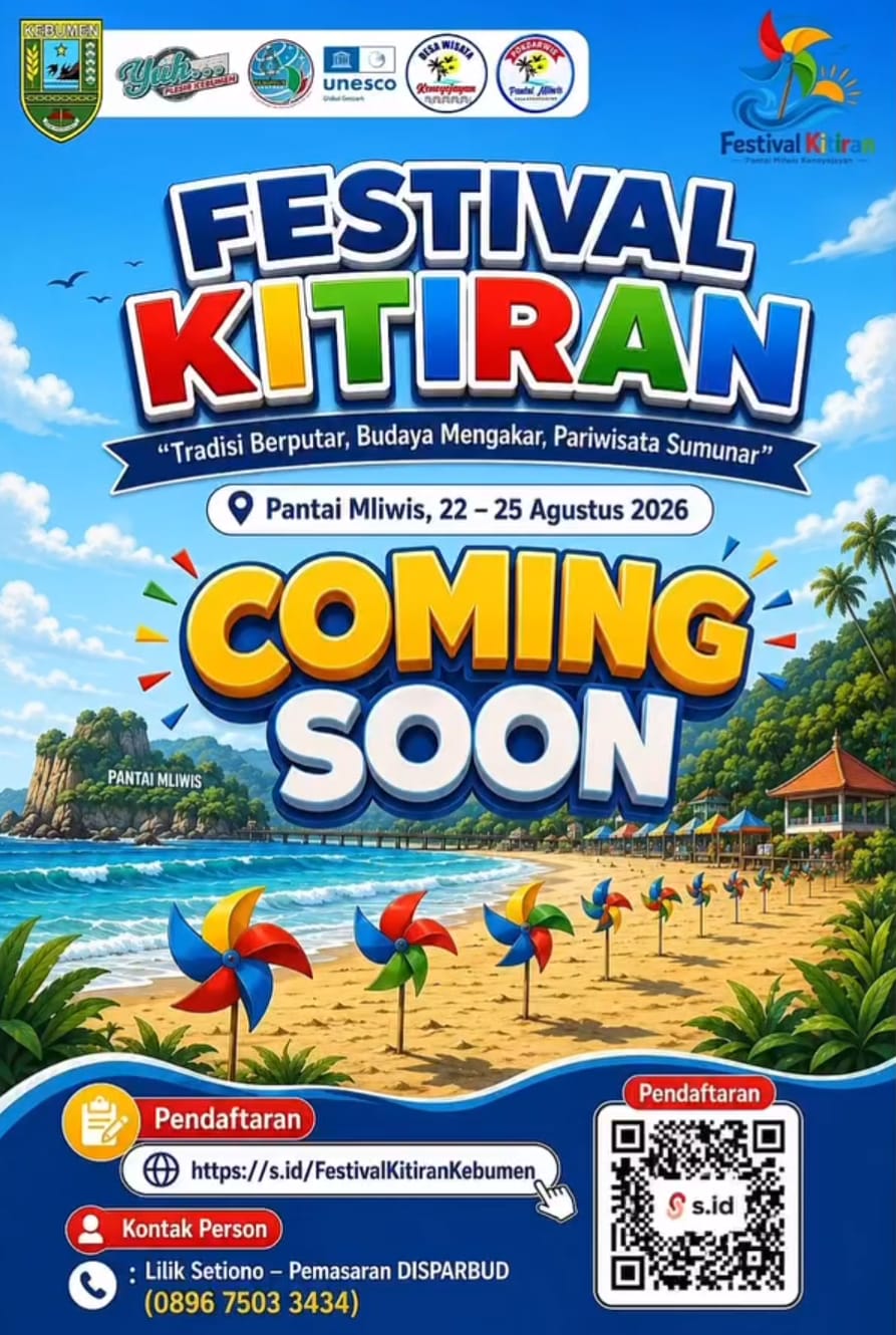 Festival Kitiran 2026 Siap Semarakkan Pantai Mliwis, Angkat Tradisi dan Pesona Wisata Kebumen