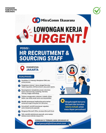 Lowongan Kerja PT MitraComm Ekasarana (HR Recruitment & Sourcing Staff Penempatan Jakarta)