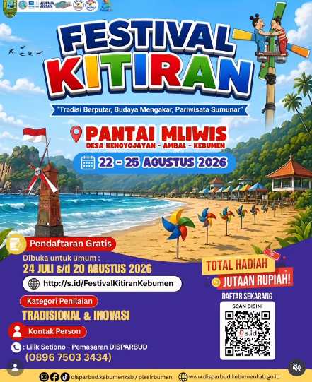 Lestarikan Tradisi dan Genjot Pariwisata, Pemkab Kebumen Gelar Festival Kitiran di Pantai Mliwis