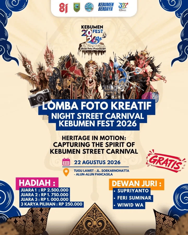 Abadikan Kemeriahan Karnaval Malam, Pemkab Kebumen Gelar Lomba Foto Kreatif Night Street Carnival 2026 Gratis!