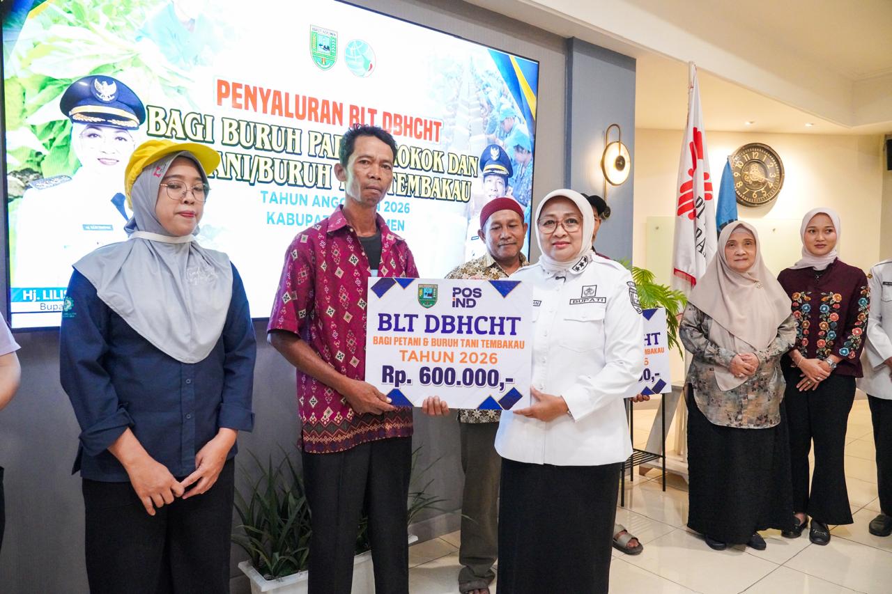 Pemkab Kebumen Salurkan BLT DBHCHT Rp600 Ribu kepada 4.546 Buruh dan Petani Tembakau