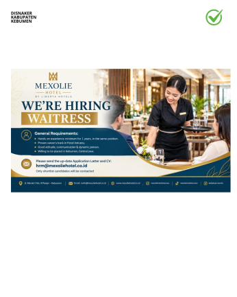 Lowongan Kerja Waitress di Mexolie Hotel Kebumen